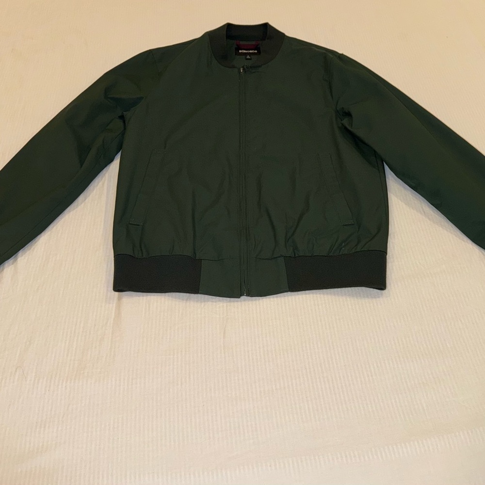 Bonobos Dark Green Bomber Jacket